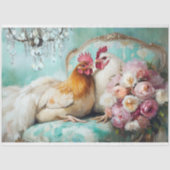 Rustikaler Chic Wedens Chickens Decoupage Seidenpapier (Vorderseite)