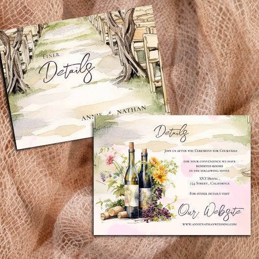 Rustikaler Chic Weinberg Details Hochzeiten Postkarte
