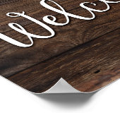 Rustikaler Chic WELCOME-Unterschrift Print Poster (Ecke)