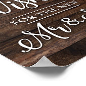 Rustikaler Chic wünscht sich MR und MRS, signieren Poster (Ecke)