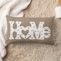 Rustikaler Chic "Zuhause" Burlap-Effekt
