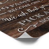 Rustikaler Chic ZWEI FAMILIEN WERDEN ZU EINER Sign Poster (Ecke)