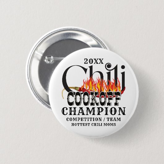 Rustikaler Chili Cook Off Teamsieger Champion Button (Vorne & Hinten)