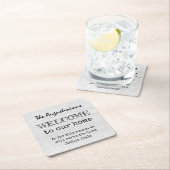 Rustikaler Christlicher Empfang Rechteckiger Pappuntersetzer (Vor Ort)