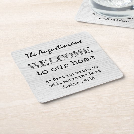 Rustikaler Christlicher Empfang Rechteckiger Pappuntersetzer (angewinkelt)