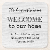 Rustikaler Christlicher Empfang Rechteckiger Pappuntersetzer (Vorderseite)