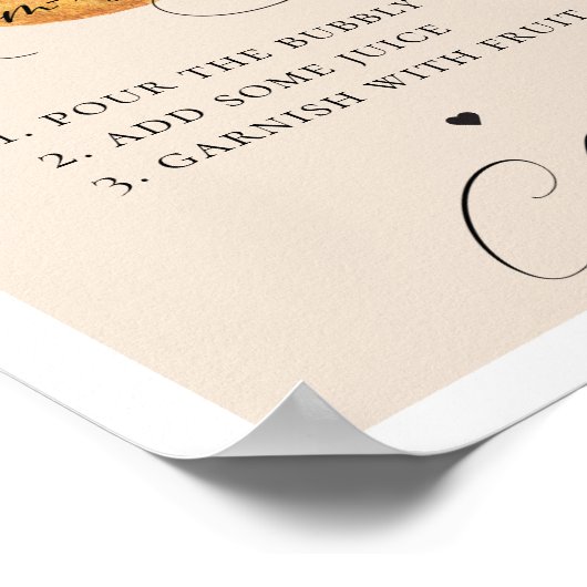 Rustikaler Citrus Orange Mama osa Bar Poster (Ecke)