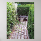 Rustikaler Cobblestone Gartenweg Poster (Vorne)
