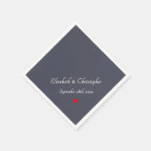 Rustikaler Cocktail für Lila Monogramm Hochzeitsta Serviette (Ecke)