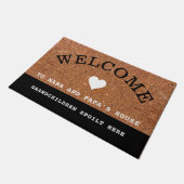 Rustikaler Coir in Nana und Papa's House Fußmatte (Schrägansicht)