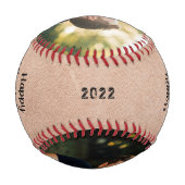 Rustikaler Cooler Tag des modernen Fotos Vatertag  Baseball (Rückseite)