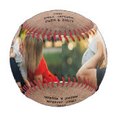 Rustikaler Cooler Tag des modernen Fotos Vatertag  Baseball (Vorderseite)