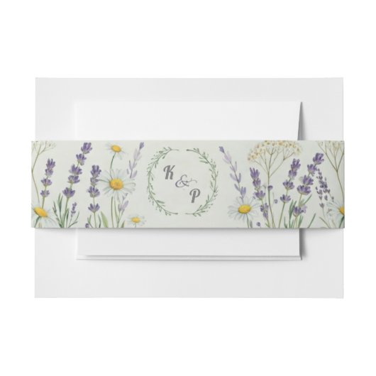 Rustikaler Cotgingcore Hochzeitsband Einladungsbanderole (Vorderseite Beispiel)