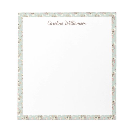 Rustikaler Cotgore Wasserfarben - Blumengesteck na Notizblock (Vorderseite)