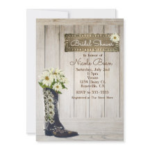 Rustikaler Country Boot mit Daisis-Brautparty