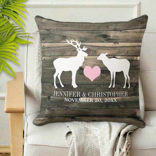 Rustikaler Country Buck und DoodWedding Pillow Kissen