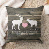 Rustikaler Country Buck und DoodWedding Pillow Kissen (Decke)