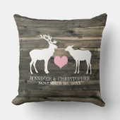 Rustikaler Country Buck und DoodWedding Pillow Kissen (Vorderseite)