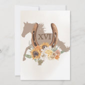 Rustikaler Country Western Sonnenblume Boho Sweet Einladung (Rückseite)