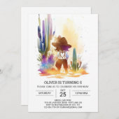 Rustikaler Cowboy Birthday Einladung (Vorne/Hinten)