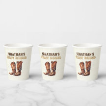 Rustikaler Cowboy Boost 1. Rodeo Geburtstagspapier