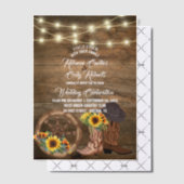 Rustikaler Cowboy Boots Sonnenblumenblume Western  Pergament Einladungen (Versetzt (Einladung))