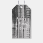 Rustikaler Cowboy Boots Western Gastgeschenk Hochz Geschenkanhänger (Rückseite)