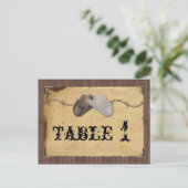 Rustikaler Cowboy Hats Barbarei Tischnummer (Stehend Vorderseite)