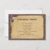 Rustikaler Cowboy Hats Hochzeit-Probe Einladung (Vorderseite)