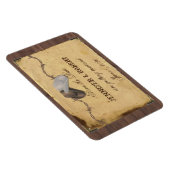 Rustikaler Cowboy Hats Hochzeit retten das Datum Magnet (Rechte Seite)