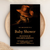Rustikaler Cowboy-Hut und Boots Baby-Dusche Einladung