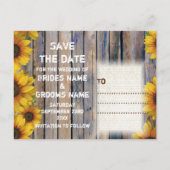 Rustikaler Cowboy-Landstil Save the Date Ankündigungspostkarte (Rückseite)