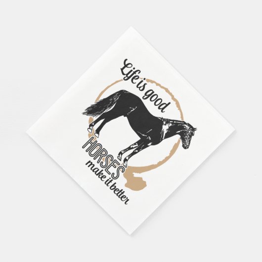 Rustikaler Cowboy Reittiere Hochzeit von Pferden W Serviette (Ecke)