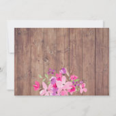 Rustikaler Cowboy stickt florale Babydusche per Po Einladung (Rückseite)