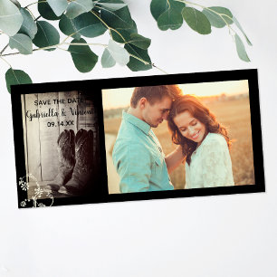 Rustikaler Cowboy Stiefel Blumenkohl Western Save Save The Date