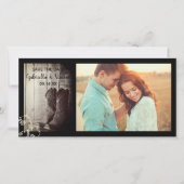 Rustikaler Cowboy Stiefel Blumenkohl Western Save The Date (Vorderseite)