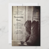 Rustikaler Cowboy stimuliert Homecoming Dance Einladung (Vorderseite)