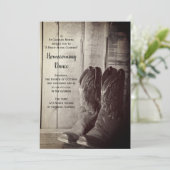 Rustikaler Cowboy stimuliert Homecoming Dance Einladung (Stehend Vorderseite)