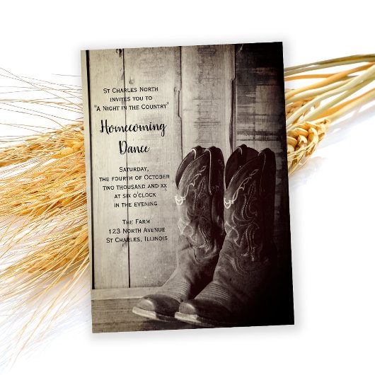 Rustikaler Cowboy stimuliert Homecoming Dance Einladung