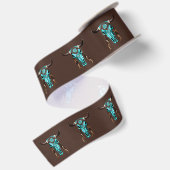 Rustikaler Cowboy Südwesttürkisblütler Satinband (Rückseite)