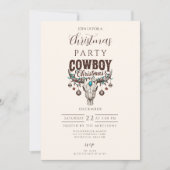 Rustikaler Cowboy-Weihnachten Einladung (Vorderseite)