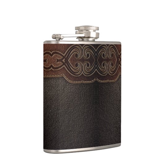 Rustikaler Cowboy-Western Flachmann (Rechts)