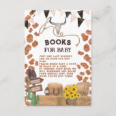 Rustikaler Cowboy Western Kuh braune Baby bringen  Begleitkarte (Vorderseite)