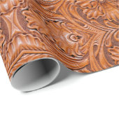 Rustikaler Cowboy-Western - Laienmalerei Geschenkpapier (Rolleneckpunkt)