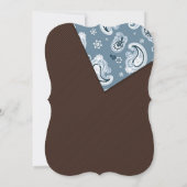 Rustikaler Cowboy-Western Rocking Horse Baby-Dusch Einladung (Rückseite)