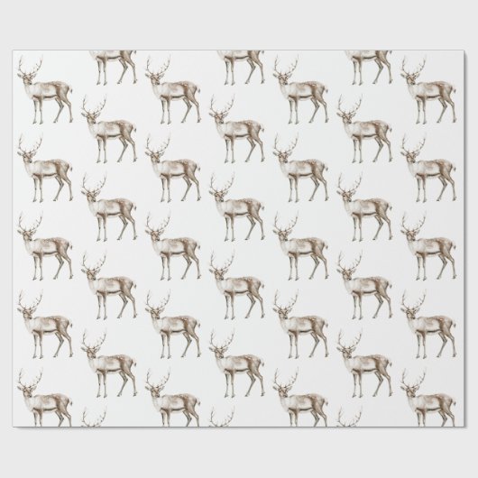 Rustikaler Cremweih Geschenkpapier (Flach)