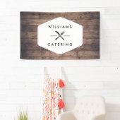 Rustikaler Crossgabel-Knife-Logo II-Catering Banner (Insitu)