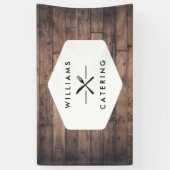 Rustikaler Crossgabel-Knife-Logo II-Catering Banner (Vertikal)