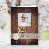 Rustikaler Daisy and Horse Bit Western Beerdigung Programm