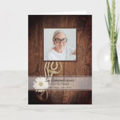 Rustikaler Daisy and Horse Bit Western Beerdigung Programm (Vorderseite)